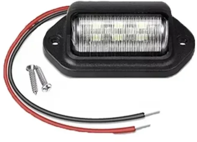 스카니아 트럭 부품 2개 6LED 224V 자동차 번호판등 방수 트럭 RV 일러 화이트 사이드 램프 전구, 03 PC BLA