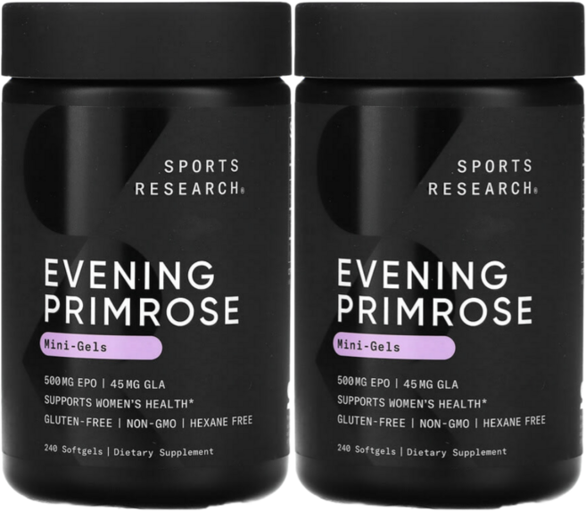 스포츠리서치 오메가6 달맞이종자유 500mg 240정 2병 5개월분 감마리놀렌산 GLA, 2개