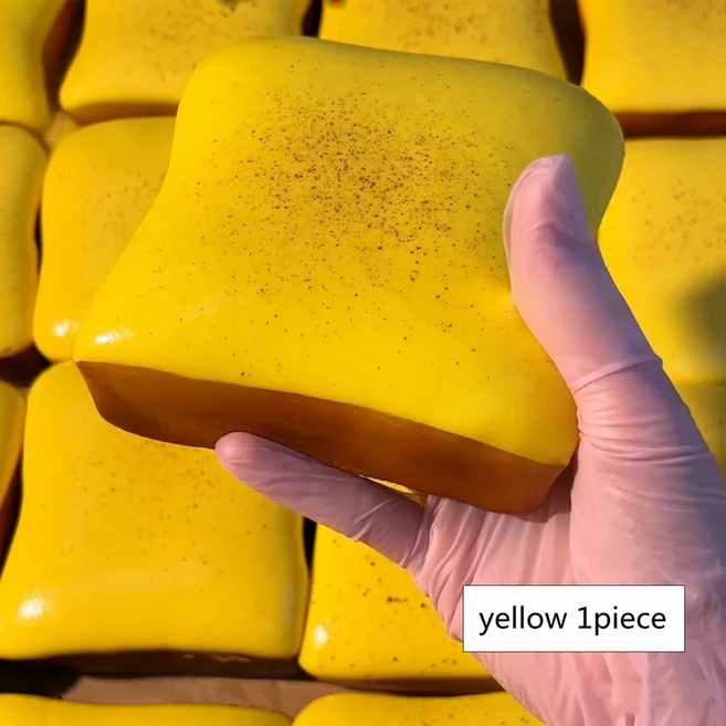 스퀴시 모형 토스트 빵 스퀴즈 장난감 슬로우 라이징 스트레스 해소 감각 불안 ADHD 어린이용, 01 China Mainland, 04 yellow