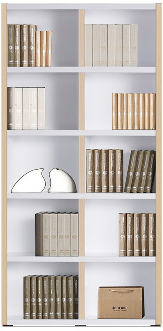 예뫼솔 2000시스템책장 5단-400-500-600-800-1000-1200사이즈 수납선택 책장 책꽂이 수납장 진열장, 5단-1000책장-메플+화이트, 5단