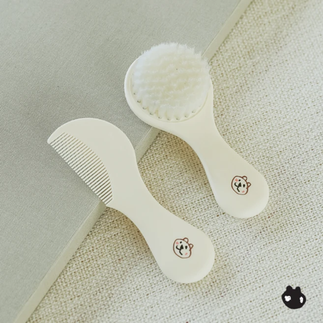 블리스베베 곰돌이 아기빗 브러쉬세트 신생아빗, 1개 - 쿠팡