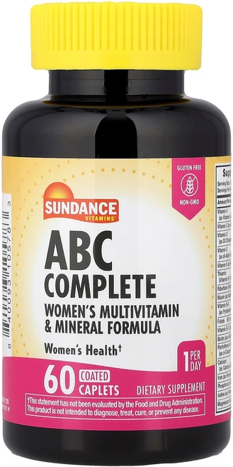 Sundance Vitamins BC Complete 여성용 종합비타민 및 미네랄 포뮬라 코팅 정제 60정 Vitamins (선댄스 비타민), 1개 - 쿠팡
