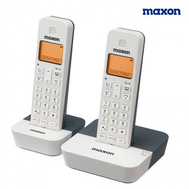 맥슨9300 무선전화기 1+1 발신자표시 KC인증 사무용 가정용 매장 전화기, 상세페이지 참조