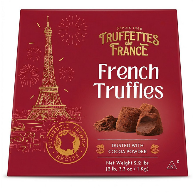 트뤼플프렌치 초콜릿 1kg 수입 프랑스 수제 초콜렛 쵸코렛 대용량 다크 코스트코 트러플, 500g, 2개