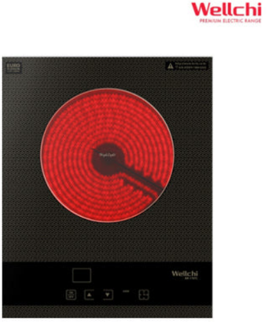 웰치 하이라이트 1구 KR-110TC 가정용 원룸 오피스텔 전기렌지 쿡탑 전기레인지 빌트인, 1구 블랙