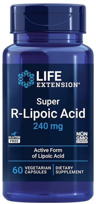 라이프 익스텐션 슈퍼 R-리포산 240mg 60캡슐 R-리포에이트 알파리포산, 60회분, 1개