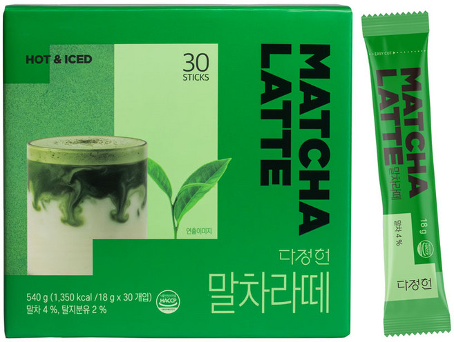 다정헌 말차라떼 스틱형 말차 밀크티 18g, 30개입, 1개