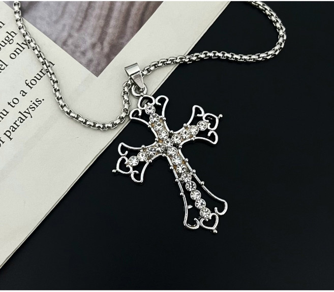 레몬트리 33큐빅보석 십자가 데일리 패션 남성목걸이*기프트박스