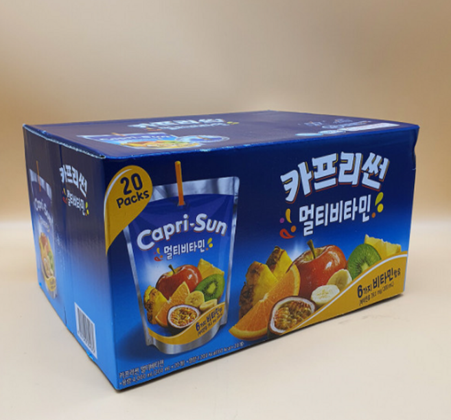 농심 카프리썬 멀티비타민 200ml 과채음료 비타민 함유, 1박스, 4L