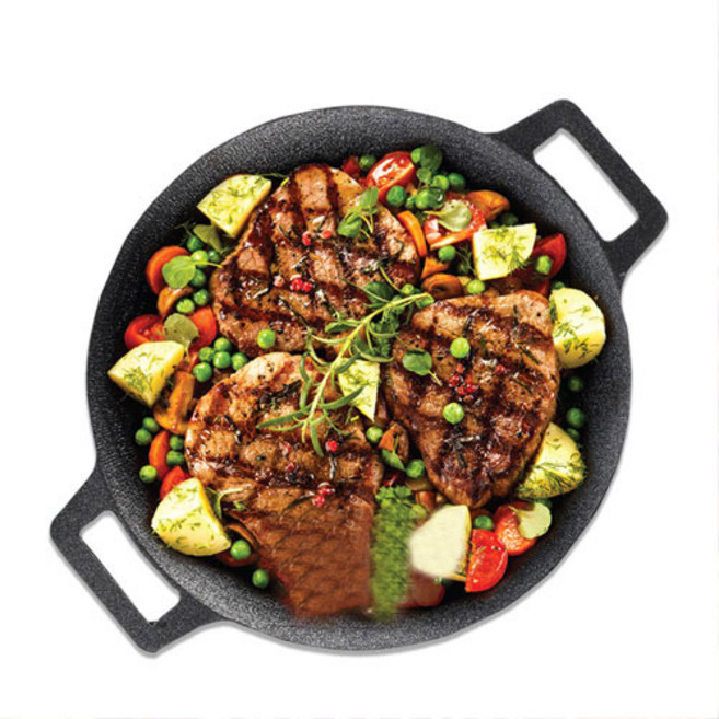 키친아트 라운드 멀티 캠핑 그리들팬 25cm + 전용박스, 1개