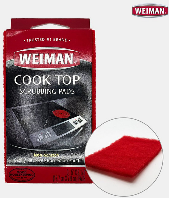 와이만 인덕션 전기렌지 전용 청소 부드러운 스크럽 수세미 3매, 1개
