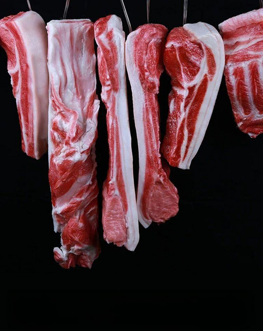 가짜 고기 모형 돼지고기 양갈비 기 샘플 음식 모델 진열장 소품, 살구 SR-43 양다리 슬라이스