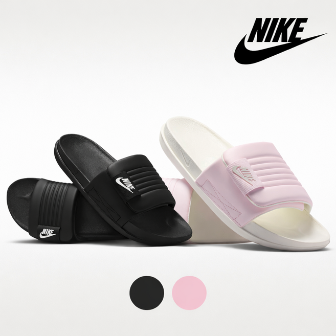 백화점 정품 나이키 우먼스 오프코트 어저스트 슬라이드 발이 편안하고 간편하게 신을 수 있는 필수 아이템