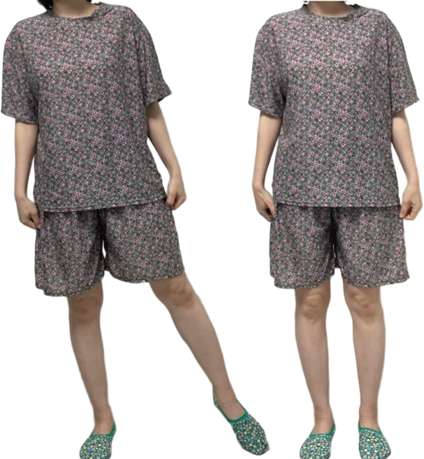 촌캉스 몸빼세트 할머니 반팔홈웨어