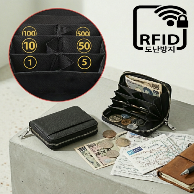 체리블리스 소가죽 일본 엔화 동전지갑 4세대 대용량 카드 홀더