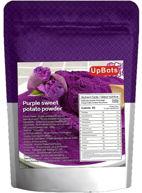 퍼플 우베 파우더 천연 색소 자색고구마 분말 디저트 베이킹 음료용 컬러 파우더 [캐나다 현지 소싱 발송], 1개, 500g