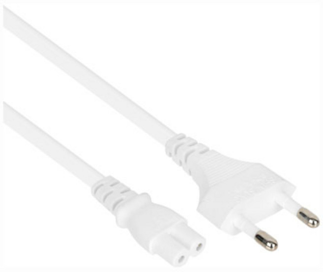 NETmate Netmate NMP-KPC806W/220V용 8자 AC 파워케이블 0.6m 케이블-전원케이블, 1개, 1cm