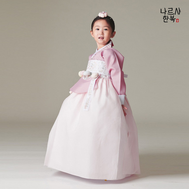 나르샤 여아한복 연희 분홍당의 백일~15호 국내제작