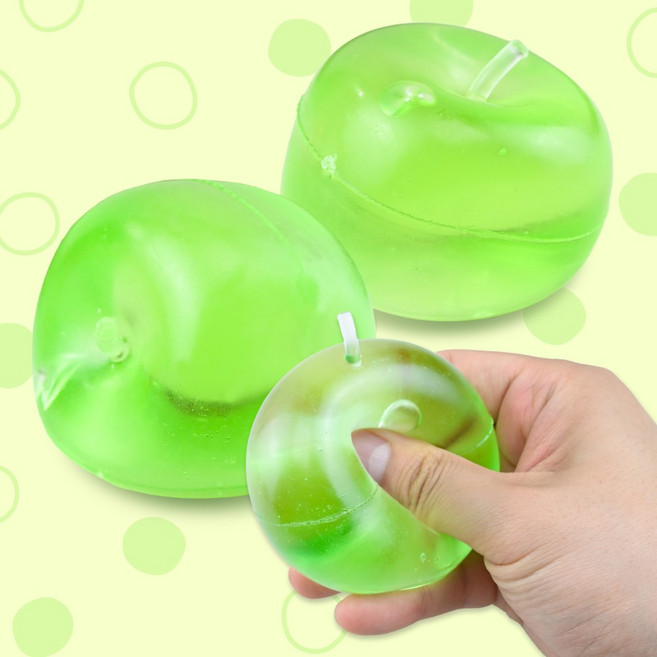 1+1 청사과 슬랑이 스트레스볼 말랑이 슬라임 시퀴시 피젯토이, 128g, 2개