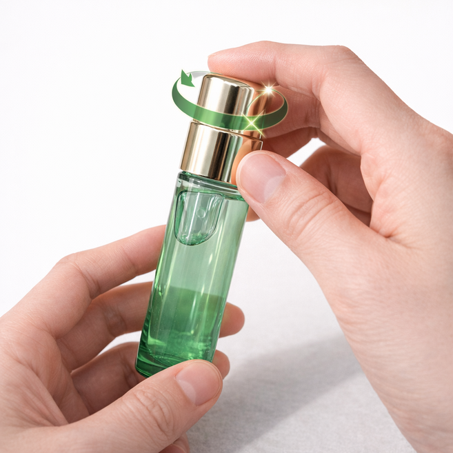 롤온 공병 15ml 향수 리필 용기 2개세트 휴대용 누수방지, 2개, 그린