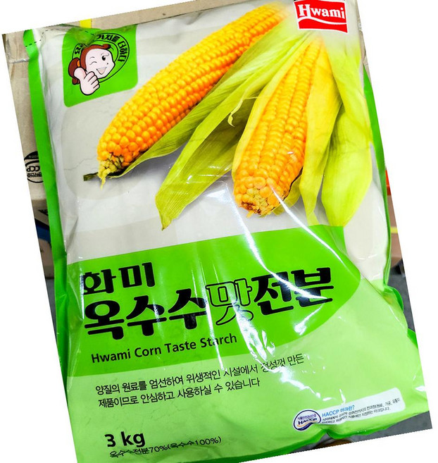 화미 옥수수 전분 3kg 8개 부침 튀김 녹말 농도, 1개