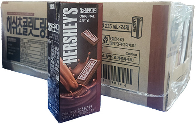 허쉬 초콜릿드링크 오리지널, 235ml, 24개