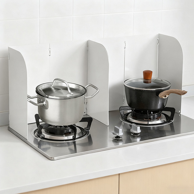 BITOK 비토크 접이식 캠핑 기름튐방지 가드 가스레인지 가림막, 1개