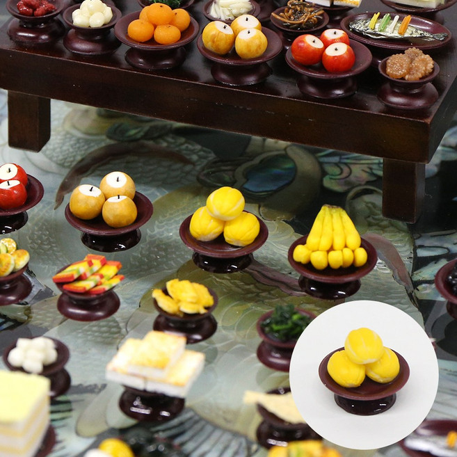 납골당 꾸미기 미니어쳐 단품 제사 음식 소품 수공예 제사상 밥상 상차림 장식, [제사음식,소품]참외