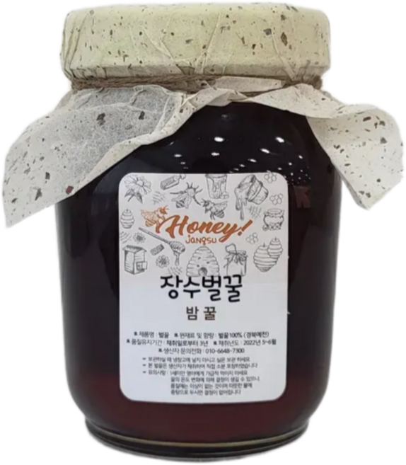 국내산 밤꿀 장수농원 자연벌꿀, 2.4kg, 1개, 장수 밤꿀