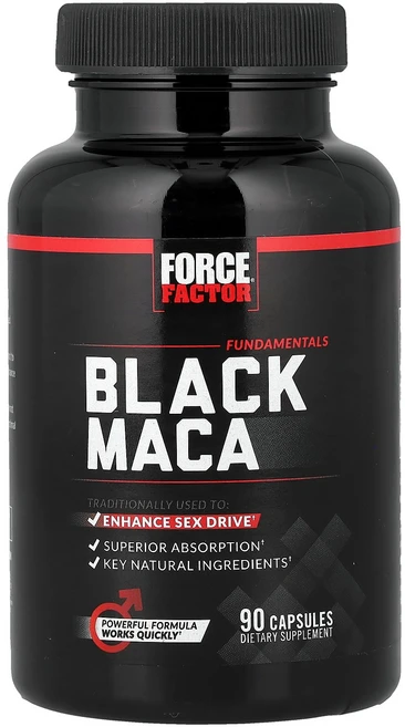 Force Factor 펀더멘탈 블랙 마카 캡슐 90정 Factor (포스 팩터), 1개 - 쿠팡