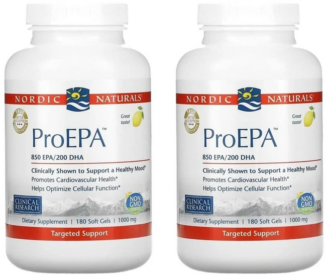 노르딕 내추럴스 ProEPA 레몬 1000mg, 2개, 180정 - 쿠팡