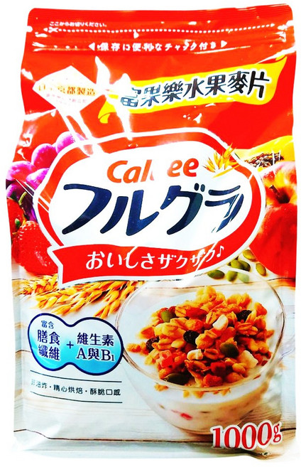 Calbee 陽光水果麥片 1000g, 1kg, 1個