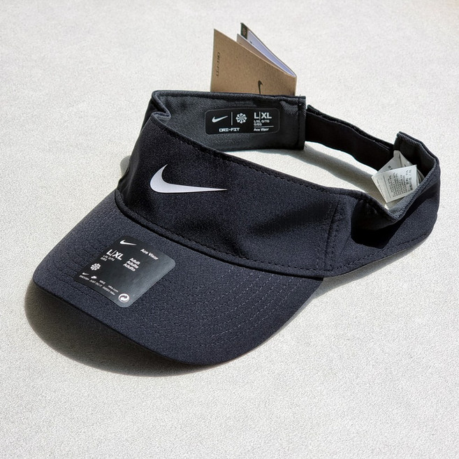 빅사이즈 60호(XL)포함 나이키 드라이핏 에이스 바이저 썬캡 골프 선캡 남여공용 블랙