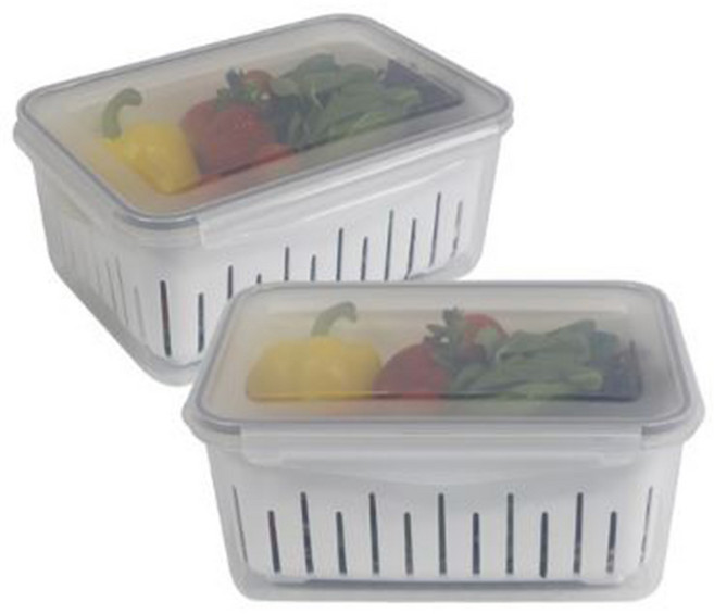 제오닉 과일 야채 채소 보관 물빠짐 채반 밀폐용기 4.0L, 3개, 4000ml