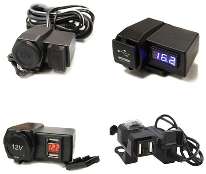 제로몰 <당일발송> 오토바이 바이크 방수 시거잭 볼트게이지 USB 소켓 2구 1구, D . 유니버셜방수usb, 1개