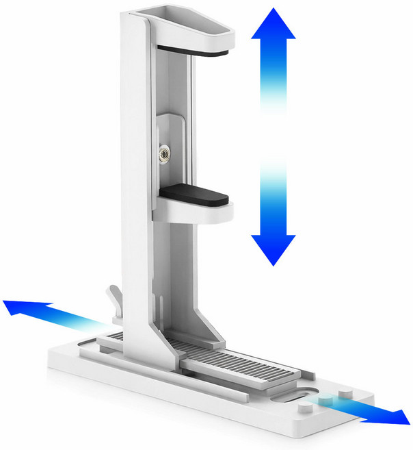 트레인 상하좌우 이동식 논슬립 그래픽카드 지지대, 화이트
