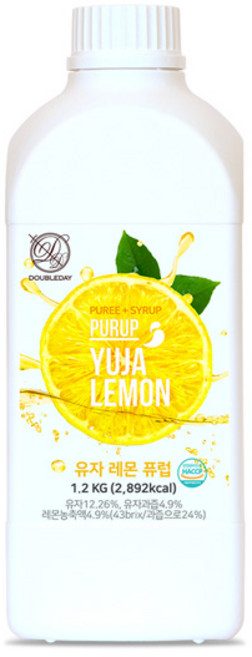 더블데이 유자레몬 퓨럽, 1.2kg, 2개