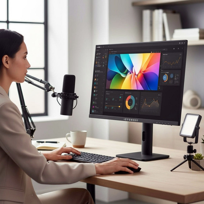 현대 HYUNDAI 27인치 FHD 멀티스탠드 캘리브레이션 진짜색감 무결점 시력보호 3포트 모니터 HD270KDL, 68.6cm