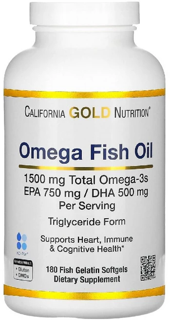 CGN 오메가3 피쉬오일 노르웨이산 EPA DHA Omega3 1500mg 180젤, 1개, 180정 - 쿠팡