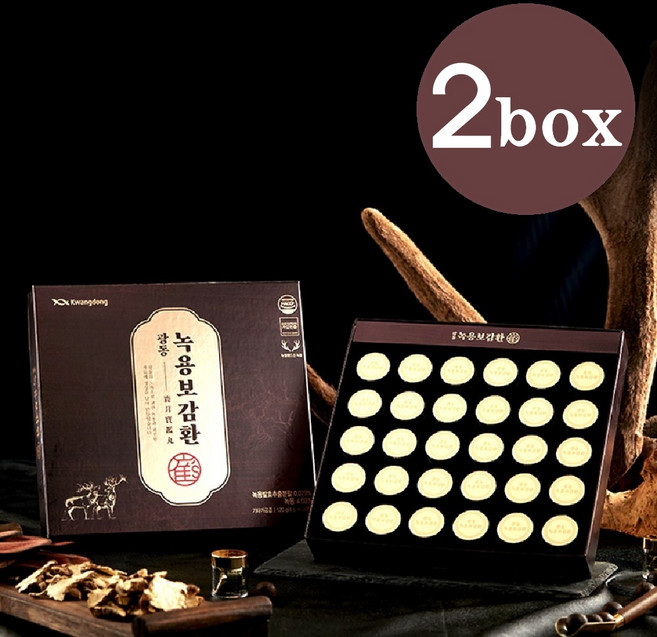 광동 발효녹용 녹용보감환 침향환 침향단 경옥고 공진단, 2박스, 120g