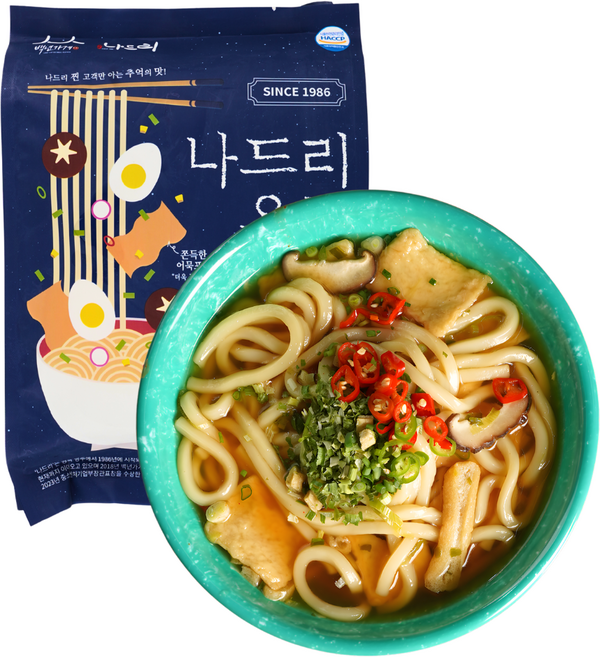 백년가게 나드리 사누끼우동 어묵우동 2인, 1세트, 652g