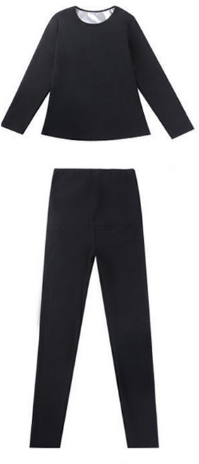 베이직 땀복 세트 여성 다이어트 트레이닝 운동복 상하의 부스터 슈트