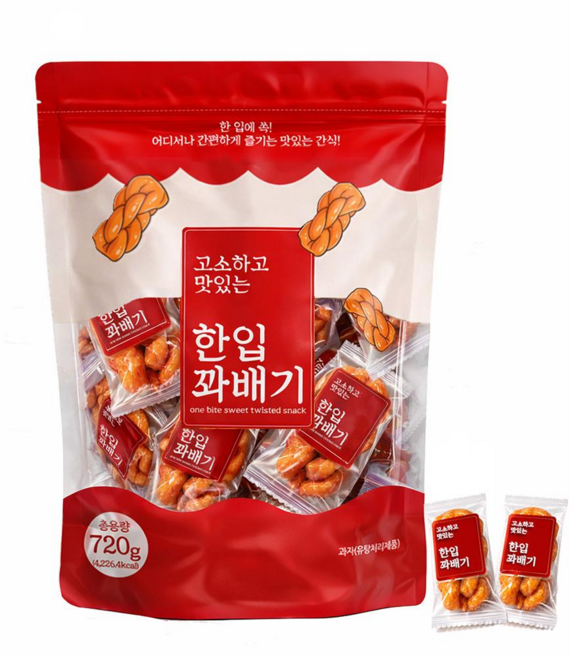 고소하고 맛있는 한입 꽈배기 약 720g 약120개, 120개, 6g