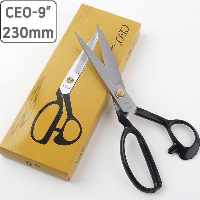 Joeunmall 프리미엄 재단가위 9호 240 원단가위 재봉 수예, 1개, 9"(230mm)