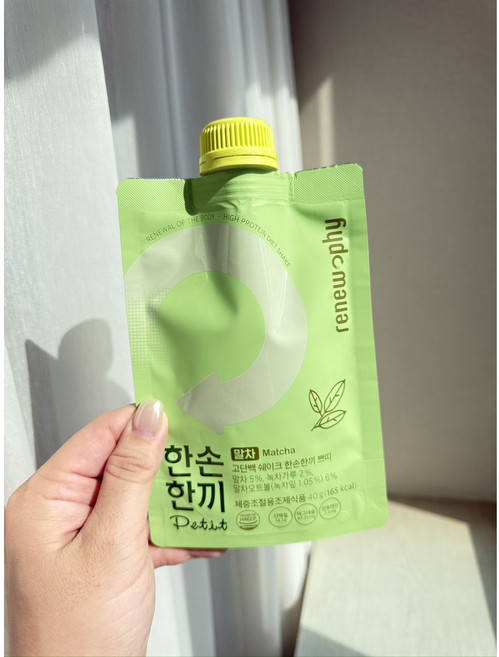 Renew Phy 韓國 Petit 巧口奶昔, 抹茶 40g*5袋
