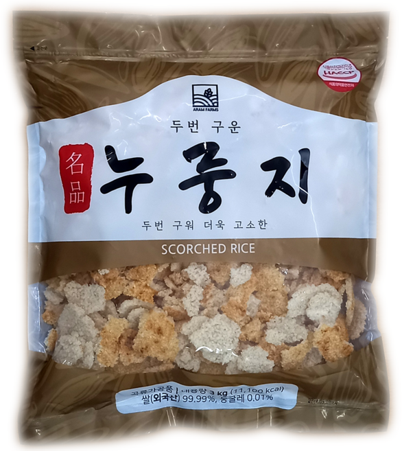 두번구운 명품누룽지, 3kg, 2개