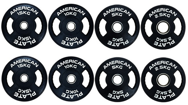 아메리칸플레이트 중량원판 우레탄 블랙 TPU 냄새없는 바벨 플레이트 프리미엄 헬스 65kg 셋트, 1개