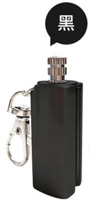 金屬拉絲萬次火柴 煤油打火機 鋅合金 防水鑰匙圈, 1個, (FH1)火柴-黑色, 黑色