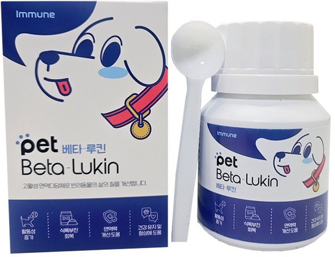 [DOG/CAT] 베타루킨 영양제 60g 강아지 고양이 펫 면역증강제 반려동물, 1개