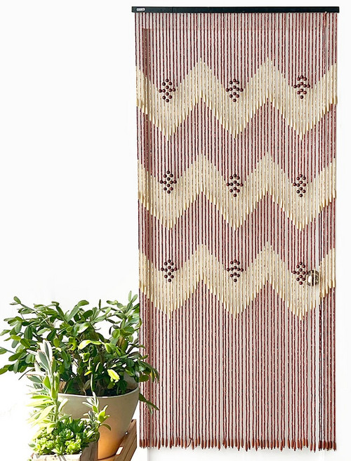 고급 목각발 구슬문발 롱 ( 빈티지 레트로 벽장식 우드발 목각발 장식문발 업소용 현관문발 공간분리 햇빛가리개 자취 집꾸미기 방꾸미기 )